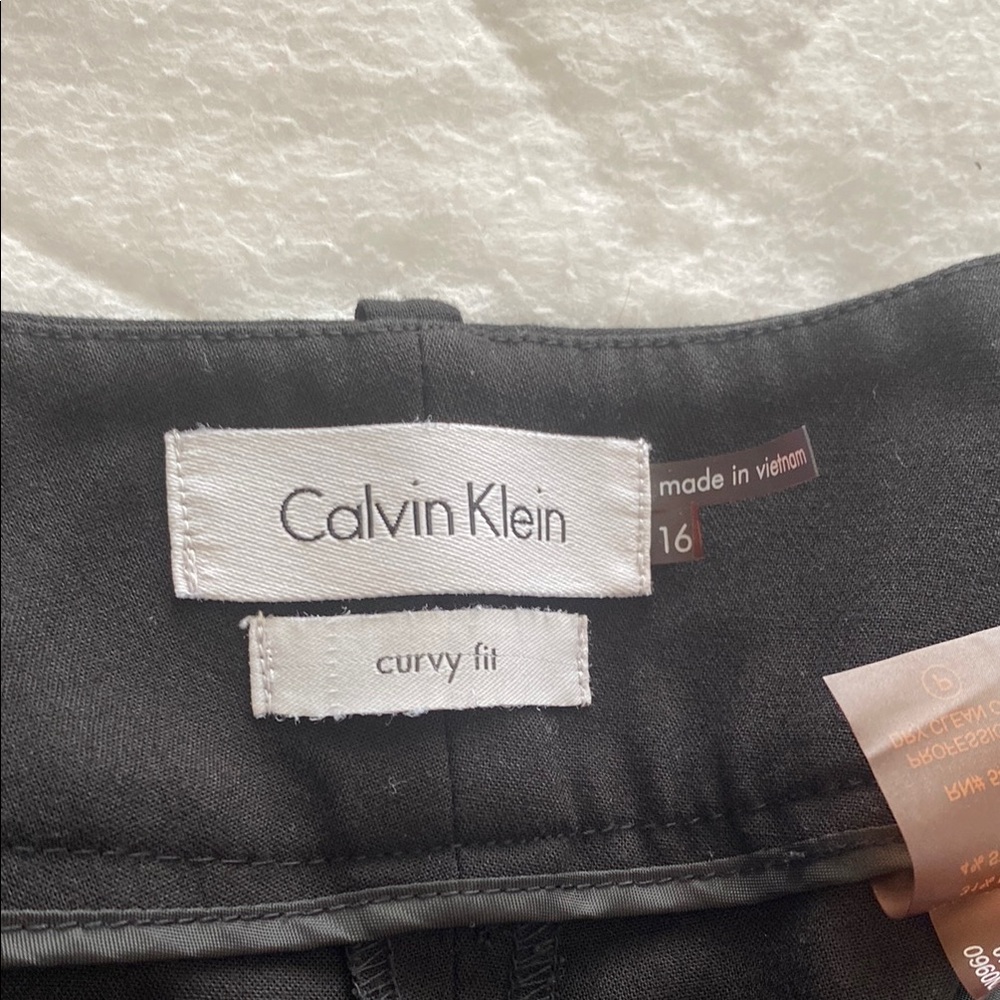 Calvin Klein Curvy Fit Pants Black Business Casual